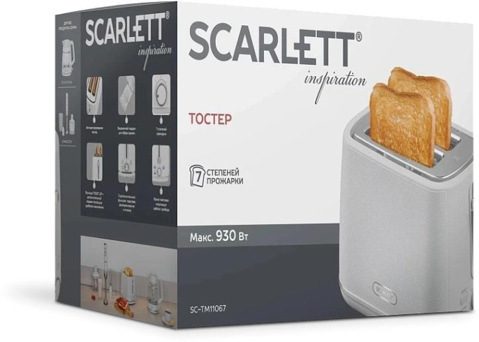 Тостер Scarlett Inspiration SC-TM11067,  белый