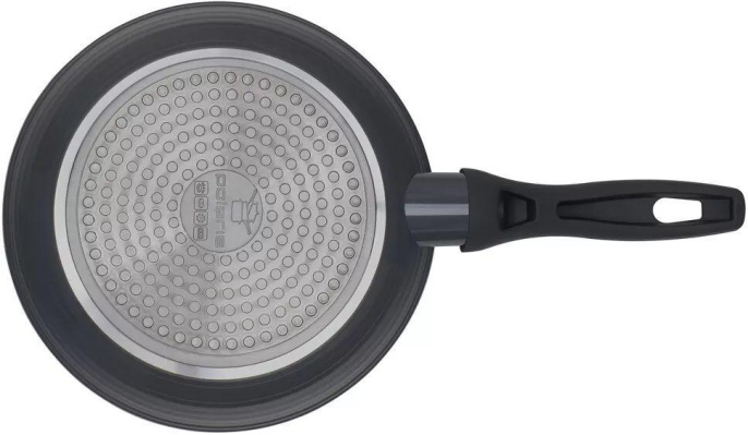 Сковорода Polaris Canto 28F круглая 28см покрытие: Pfluon ручка несъемная без крышки серый 019127