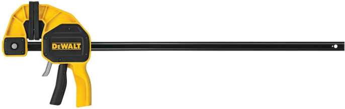 Струбцина DeWalt DWHT0-83186 быстрозажимная, тип зажима: рычажный, максимальная ширина зажима: 600мм, max усилие 270кг, материал изготовления: пластик, сталь