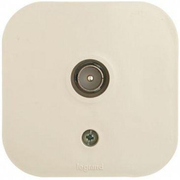 Розетка телевизионная Legrand Quteo открытая, слоновая кость [782245]