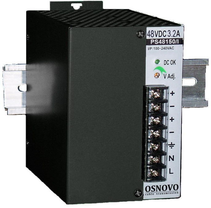 Блок питания/ OSNOVO Промышленный блок питания. DC48V, 3.2A 150W . Диапазон входных напряжений: AC195-265V (PS-48150/I)