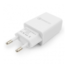 Cablexpert Адаптер питания, Qualcomm QC 3.0 , 100/220V - 1 USB порт 5/9/12V, белый MP3A-PC-16