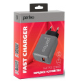 PERFEO Сетевое зарядное устройство с разъемом USB, QC3.0, 18W, серый I4667