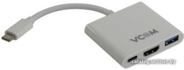 Конвертер VCOM CU427 USB-CM to HDMI+USB3.0+USB-C Adapter