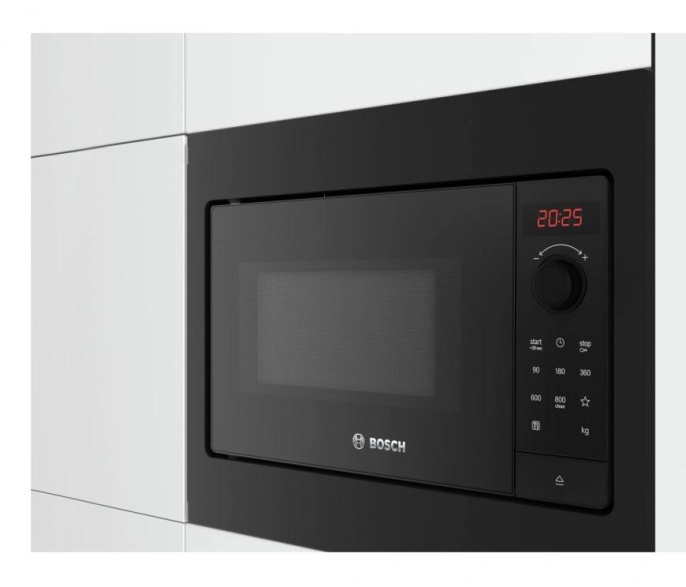 Встраиваемая микроволновая печь Bosch Serie 2 BFL523MB4, 20л, 800Вт, черный