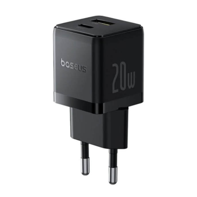 Сетевое зарядное устройство Baseus Palm P10111608113-00 Fast Charger C+U 20W EU Cluster Black
