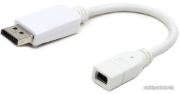 Cablexpert Переходник miniDisplayPort - DisplayPort, 20F/20M, длина 16см, белый A-mDPF-DPM-001-W