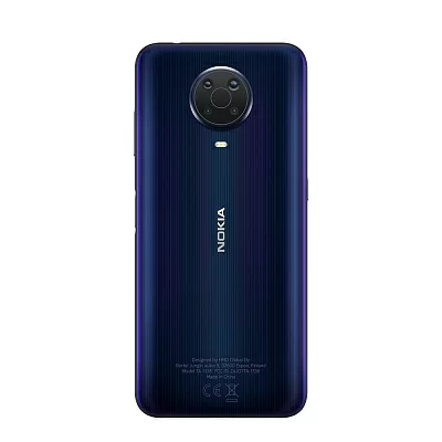 Смартфон Nokia NOKIA G20 DS TA-1336 BLUE 4/64, 16,5 см (6.517") 20:9, 1600 x 720 пикселей, 4x2,0 ГГц+4x2,0 ГГц, 8 Core, 4GB RAM, 64GB, up to 512GB flash, 48 МП+5 МП+2 МП+2 МП/8 MP, 2 Sim, 2G, 3G, LTE, BT v5.0, Wi-Fi, NFC, GPS/AGPS/GLONASS/Galileo, Type-C,