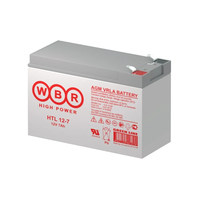 Аккумуляторная батарея WBR HTL12-7 12В, 7 Ач УТ-00000281