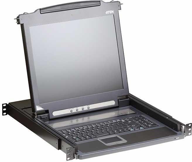 КВМ-консоль с интерфейсами PS/2, VGA и Ж,К дисплеем 17" CL1000MR