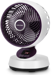Вентилятор настольный Coolfort CF-2019 40Вт скоростей:3 ПДУ белый/фиолетовый
