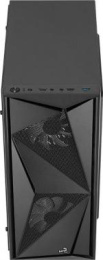 Корпус ATX Aerocool Glider Cosmo-G-BK-v1, Midi-Tower, без БП,  черный