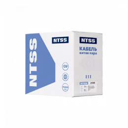 NTSS Кабель витая пара NTSS F/UTP 5e 4 пары одножильный 24AWG медь 305м внутренний нг А -HF LSZH серый NTSS-IN-FUTP4-5e-LSZH-GY