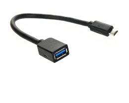 Кабель-адаптер/ Кабель-адаптер USB 3.1 Type-Cm -- USB 3.0 Af , OTG 1,5A , 5,0Gbps , 0,2m VCOM CU409