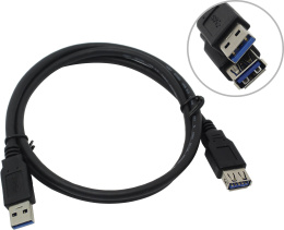 Кабель удлинительный Exegate EX-CC-USB3-AMAF-1.0 USB 3.0 A-- A 1м EX284931RUS