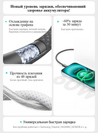 Кабель Romoss CB3235 1746963 USB Type-C m -USB Type-C m 1.2м черный