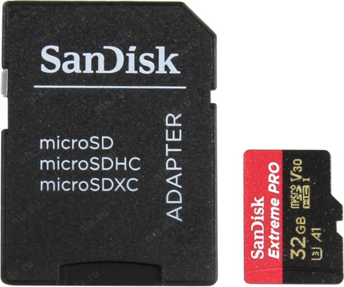 Карта памяти MICRO SDHC 32GB UHS-I W/A SDSQXCG-032G-GN6MA SANDISK