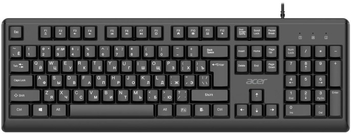Комплект (клавиатура+мышь) Acer OCC500, USB, проводной, черный [zl.acc11.00g]