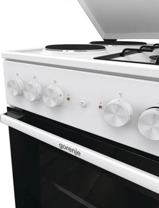 Плита Комбинированная Gorenje GK5A12WG белый металлическая крышка реш.сталь