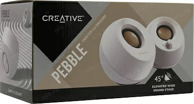 Колонки Creative PEBBLE MF1680 2.0 белый 4.4Вт