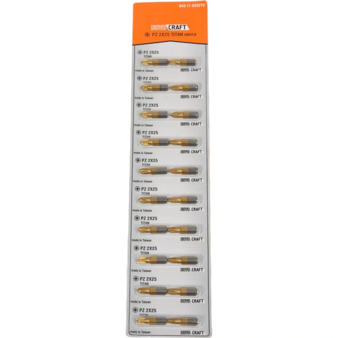Биты TITAN в ленте Craftmate (20 шт; PZ2; 25 мм) Novocraft B43-11-0252TV