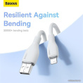 Кабель Baseus P10355700221-01 Pudding Series Fast Charging Cable USB to iP 2.4A 2m Stellar White (передача данных: 480 Мбит/с, поддержка быстрой зарядки)
