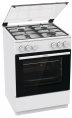 Плита Газовая Gorenje GG6A11WF белый стеклянная крышка реш.чугун