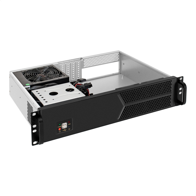 Серверный корпус ExeGate Pro 2U330-03 <RM 19", высота 2U, глубина 330, БП 500PPH-SE, 2*USB> EX298434RUS