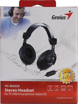 Наушники с микрофоном Genius HS-M505X (шнур 2м) (31710058101)