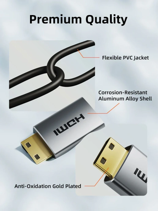 Кабель CABLETIME CH16L (CT-HDD8K-AG2) 2 м, Micro HDMI-HDMI 8K60Hz