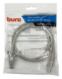Патч-корд Buro UTP 4 пары cat.5E CCA molded 1м серый RJ-45 m -RJ-45 m UTP-5E-1M-G