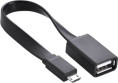 Кабель UGREEN US133 (10396) Micro USB Male to USB-A Female Cable With OTG Nickel Plating. Длина: 10 см. Цвет: черный
