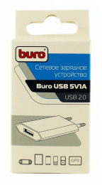 Сетевое зарядное устройство Buro TJ-164b,  USB-A,  5Вт, 1A, черный