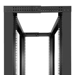 Стойка ExeGate EOR2-42U.1000.BLACK (открытая телекоммуникационная 19", 42U, двухрамная, усиленная, с роликовыми опорами, раздвижная, В2055хШ600х Г(550-790) мм, цвет черный RAL 9004) EX301164RUS