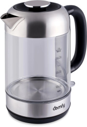 Чайник электрический DOMFY DSM-EK401, 1.8л, стекло/пластик