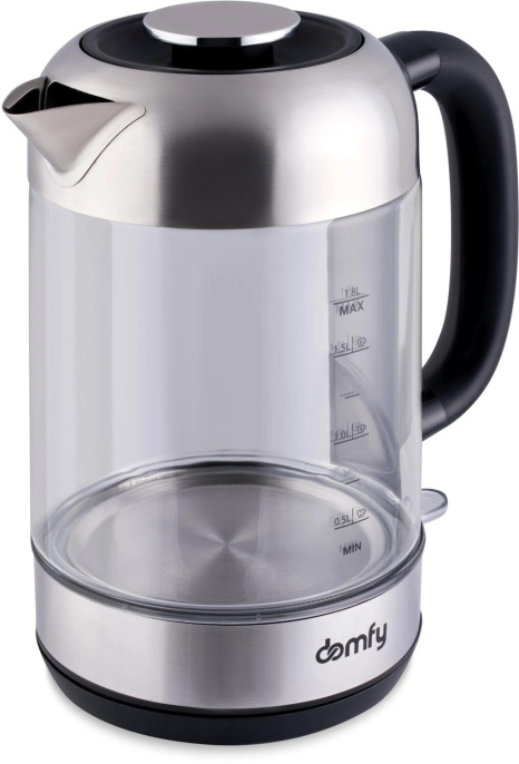 Чайник электрический DOMFY DSM-EK401, 1.8л, стекло/пластик