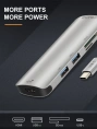 USB-C концентратор  CABLETIME (CT-C160-PU32) 6-в-1 с HDMI и USB 3.0