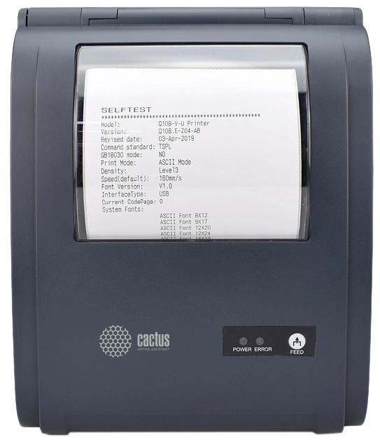 Термопринтер Cactus CS-TP-D440UB 203dpi 160мм/с/USB/BT для печ.этик. черный