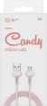 Кабель Redline Candy,  micro USB (m) -  USB (m),  1м,  2A,  розовый [ут000021986]