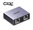Сплиттер UGREEN NW301 (45311) Gigabit Ethernet Splitter 1 to 2. Цвет: серый