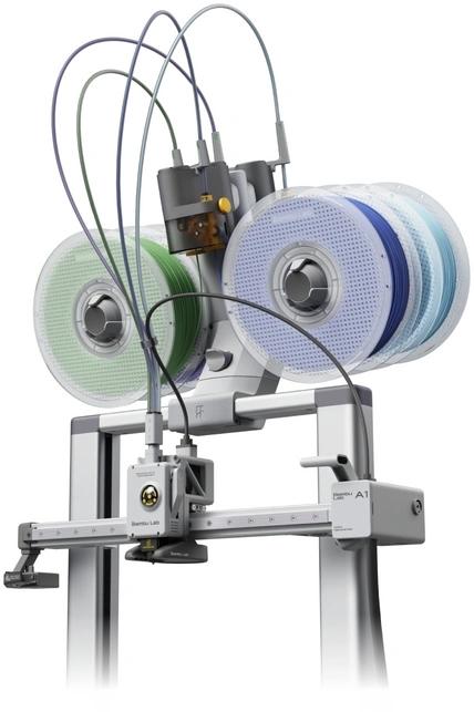 Принтер 3D Bambu Lab A1 Combo EU 256x256x256мм PLA/PET-G 0.1мкм (PF002-A+SA005-EU)