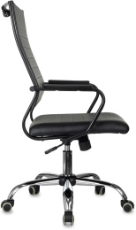 Кресло руководителя Бюрократ CH BALANCE SL PU, экокожа, до 150кг, топ-ган, фиксированные подлокотники,  черный