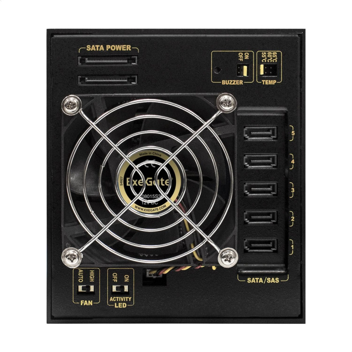 Корзина для HDD ExeGate HS535-12G универсальная, на 5*3,5" SATA3/12G SAS HDD, занимает 3*5,25" отсека, RTL EX289284RUS
