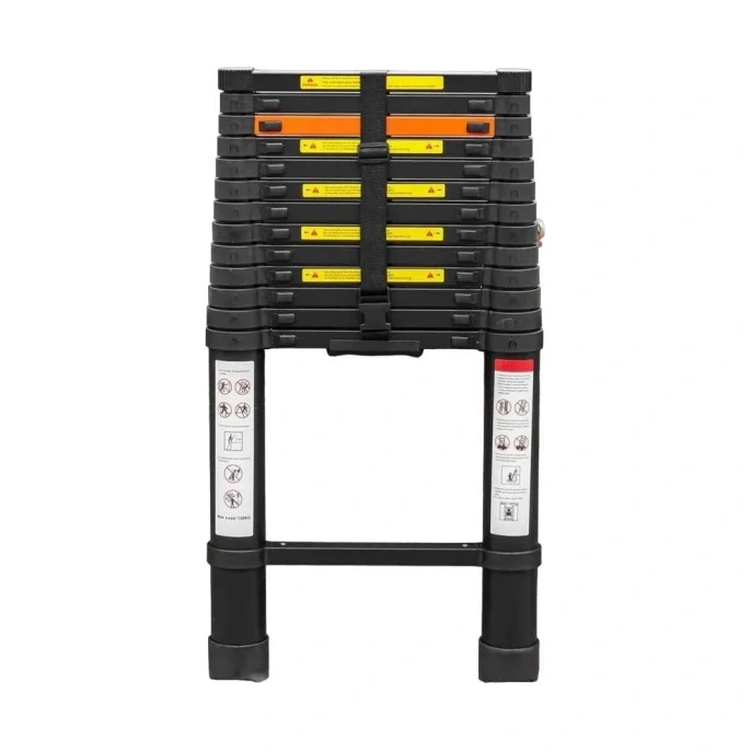 Телескопическая алюминиевая бытовая лестница ROCKFORCE 4.1 м RF-UP410