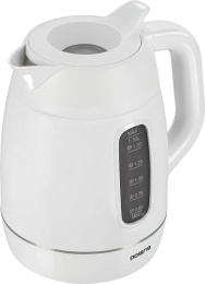 Чайник электрический Polaris PWK 0723DDW 1.7л. 2400Вт белый корпус: пластик