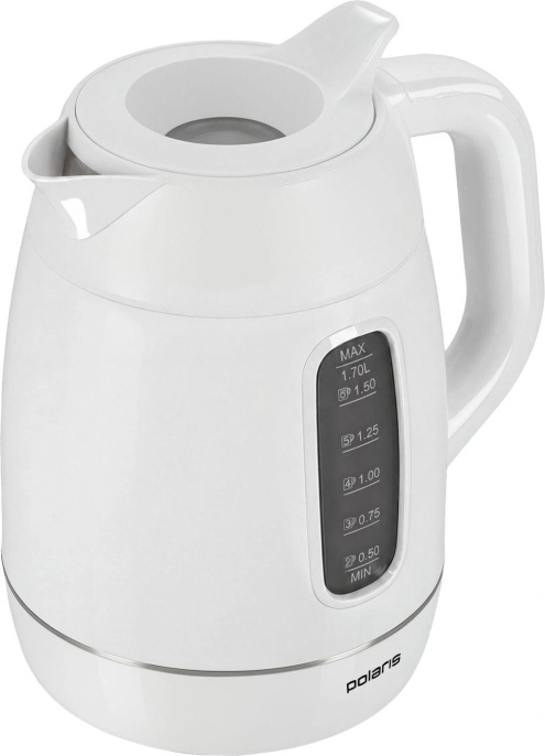 Чайник электрический Polaris PWK 0723DDW 1.7л. 2400Вт белый корпус: пластик
