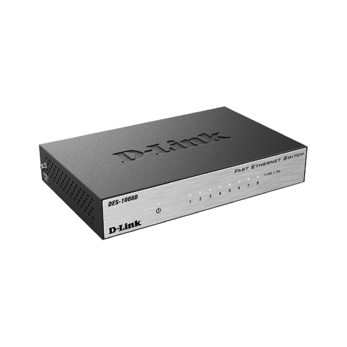 Коммутатор D-Link DES-1008D/L2B, неуправляемый