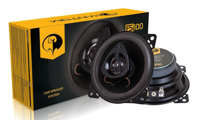 Колонки автомобильные PHANTOM FS-100,  10 см (4 дюйм.),  комплект 2 шт. [2012578]