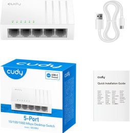 Коммутатор Cudy GS105U (L2) 5x1Гбит/с неуправляемый