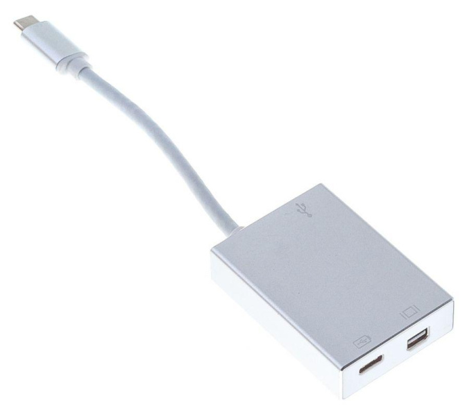 Адаптер Buro USB Type-C (m) -  miniDisplayPort (f),  0.1м,  серебристый [bhp]